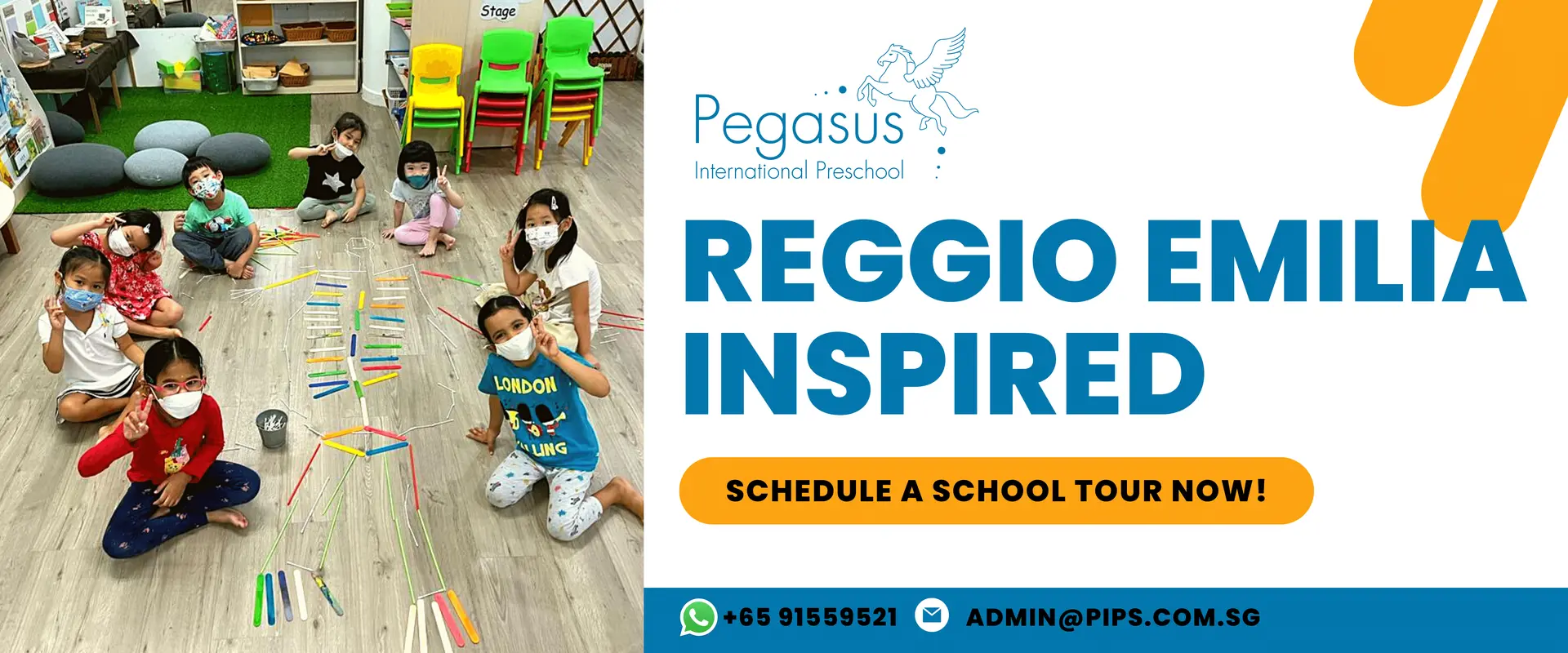 Children playing Reggio Emilia preschool